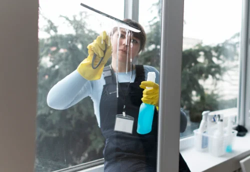 Nettoyage de vitres intérieures et extérieures au Plessis-Luzarches